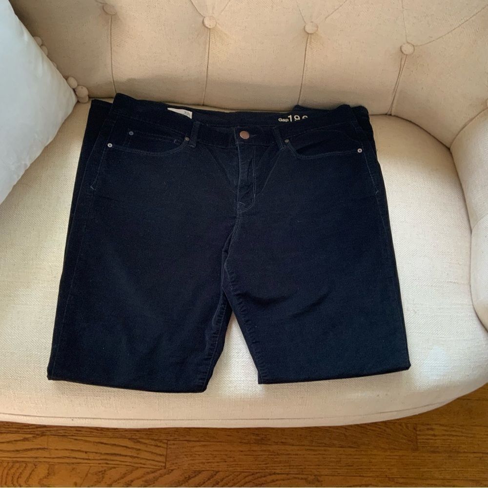 GAP 1969 Black Wash Soft Corduroy Stretch Denim Women’s Legging Jeans NWOT 32R - Picture 11 of 15